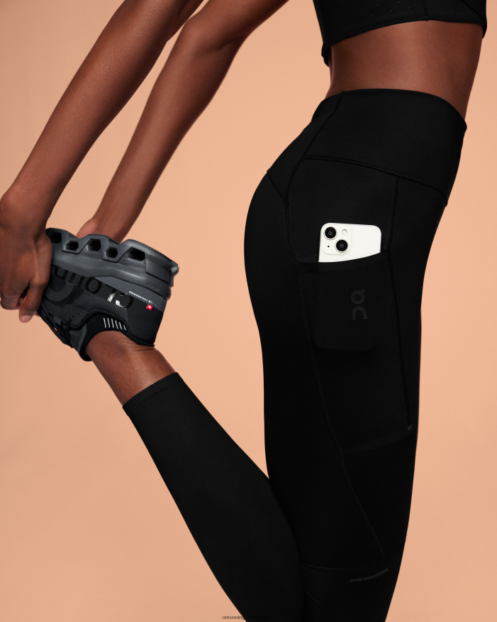 Frauen 4TJ868192 Schwarz Performance-Strumpfhose On Running