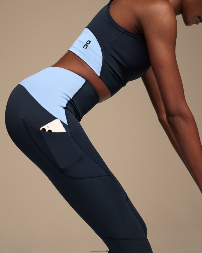 Frauen 4TJ868237 Marine/Stratosphäre Bewegungsstrumpfhose lang On Running
