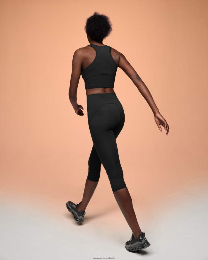 Frauen 4TJ868268 Schwarz Bewegungs-3/4-Strumpfhose On Running
