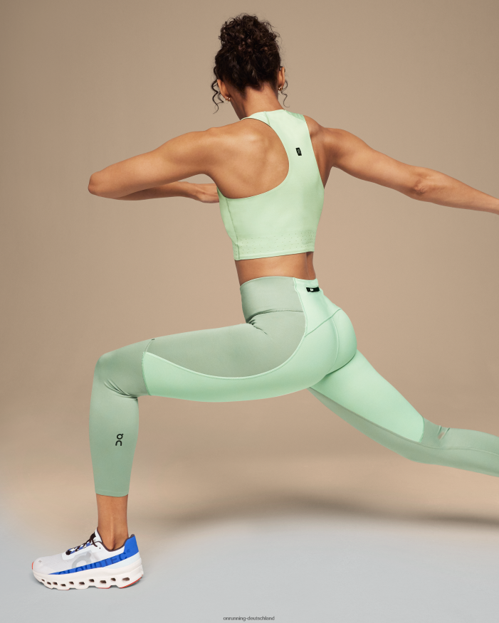 Frauen 4TJ868281 Moos/Bach Performance-Strumpfhose 7/8 On Running