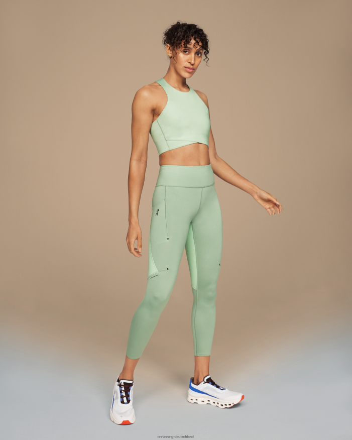 Frauen 4TJ868281 Moos/Bach Performance-Strumpfhose 7/8 On Running