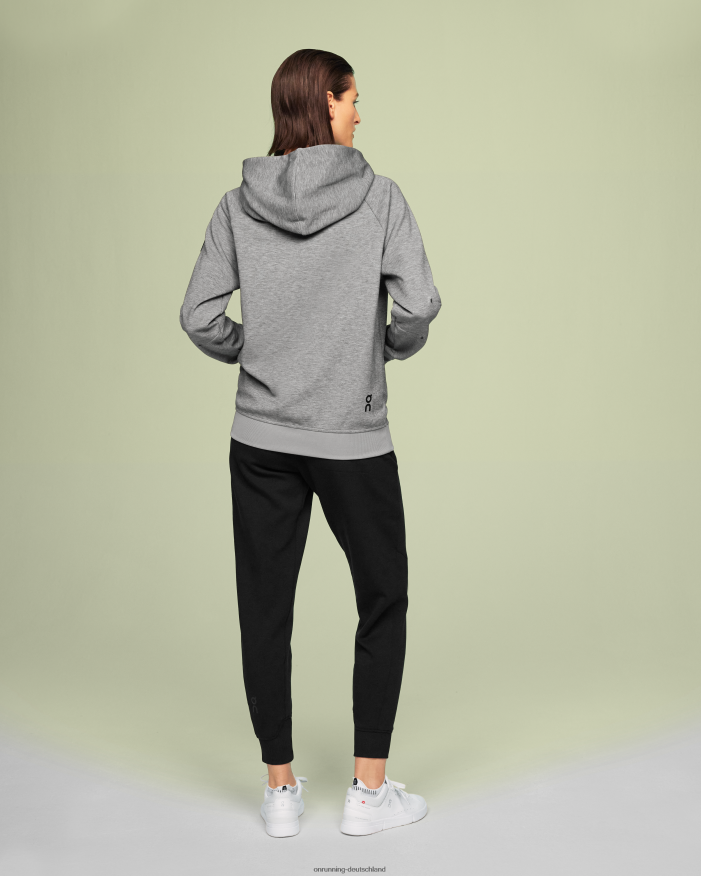 Frauen 4TJ868241 grau Kapuzenpullover mit Reißverschluss On Running
