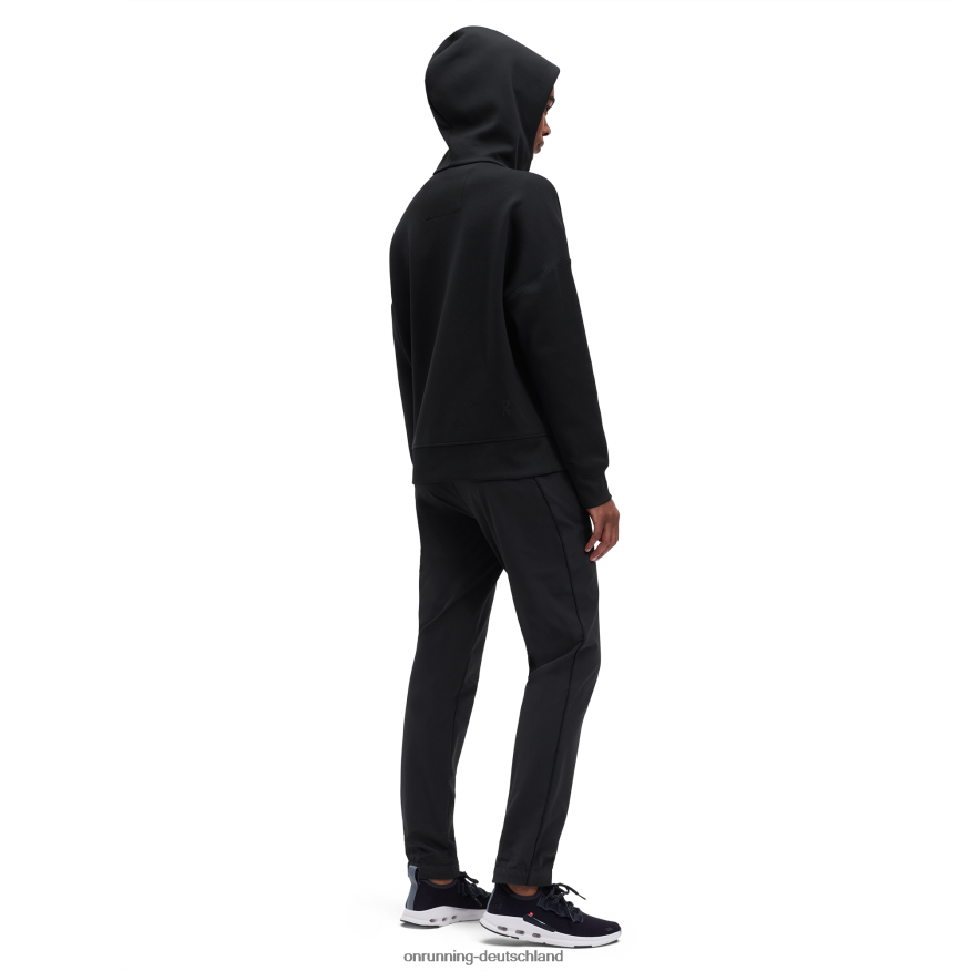 Frauen 4TJ868243 Schwarz Kapuzenpullover mit Reißverschluss On Running