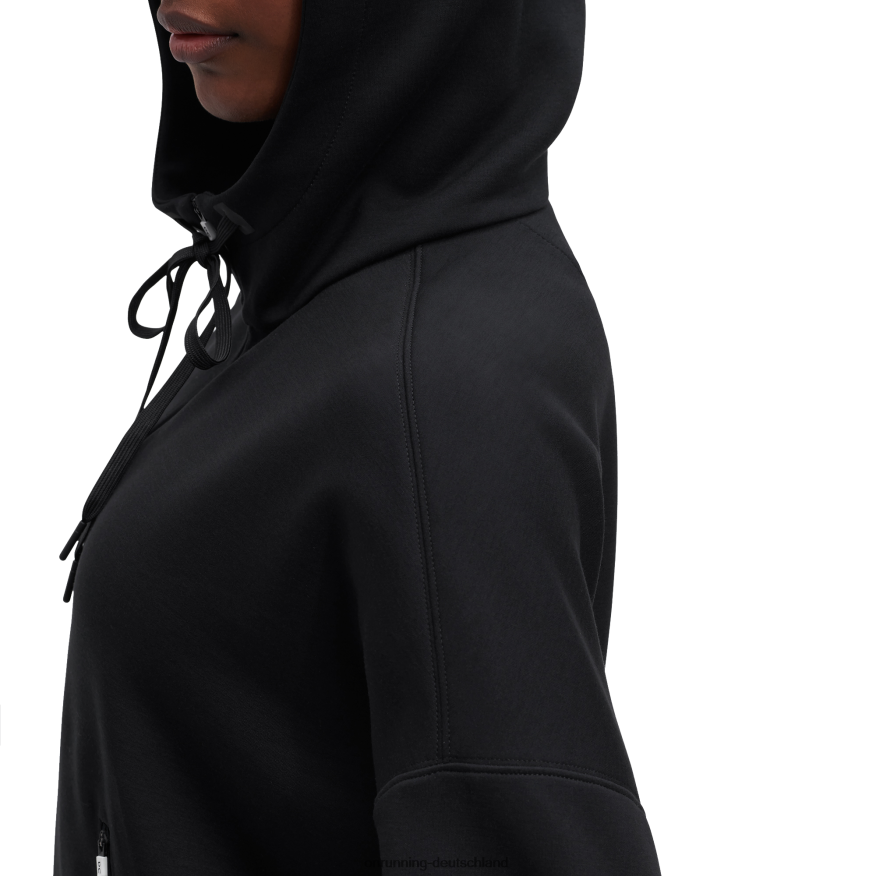 Frauen 4TJ868243 Schwarz Kapuzenpullover mit Reißverschluss On Running