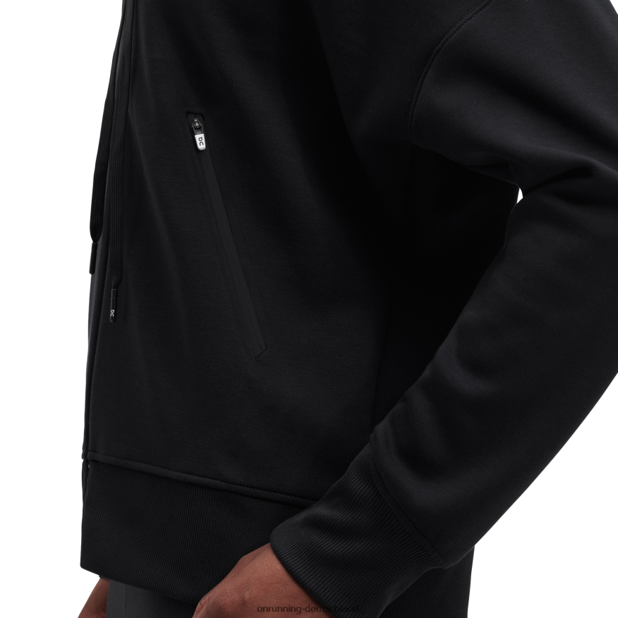 Frauen 4TJ868243 Schwarz Kapuzenpullover mit Reißverschluss On Running