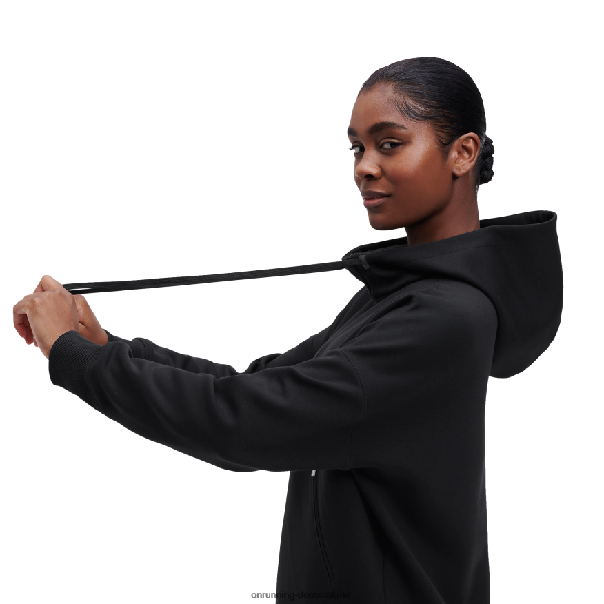 Frauen 4TJ868243 Schwarz Kapuzenpullover mit Reißverschluss On Running