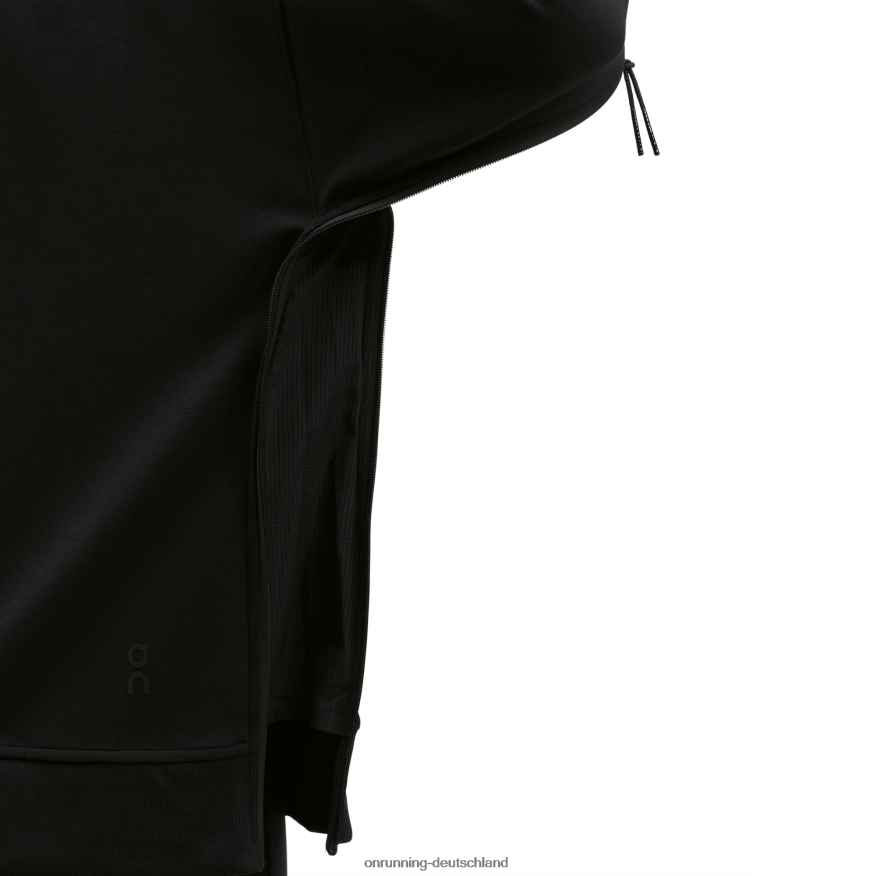Frauen 4TJ86874 Schwarz Kapuzenpullover On Running