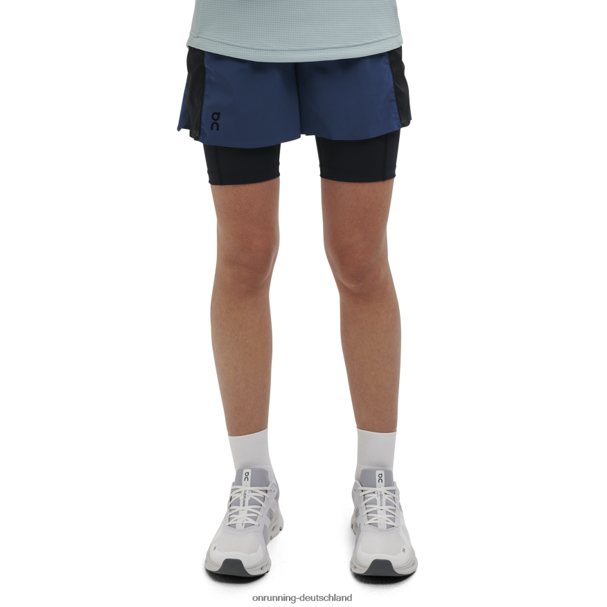 Frauen 4TJ868134 Denim/Schwarz aktive Shorts On Running