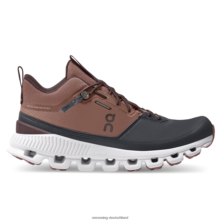 Frauen 4TJ868510 Kakao/Kiesel Cloud Hi wasserdicht On Running