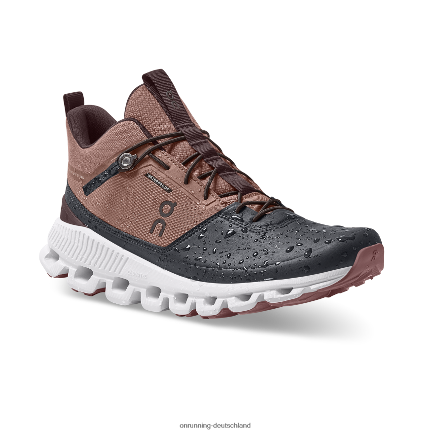 Frauen 4TJ868510 Kakao/Kiesel Cloud Hi wasserdicht On Running