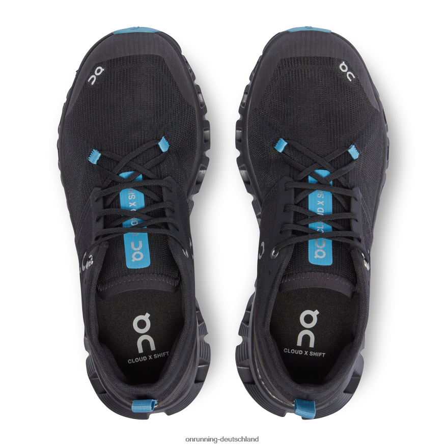Frauen 4TJ86811 Schwarz/Niagara Wolke x 3 Schicht On Running