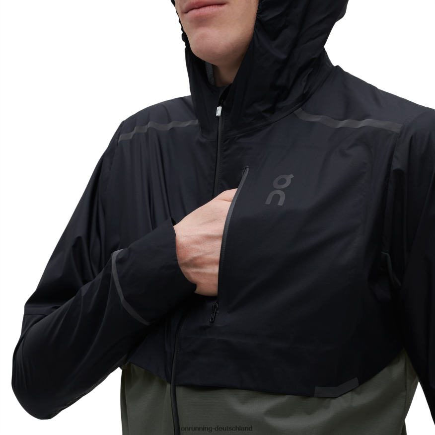 Männer 4TJ868721 schwarzer Schatten Wetterjacke On Running