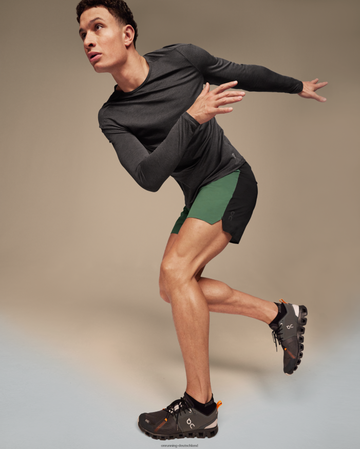 Männer 4TJ868621 Efeu/Schwarz leichte Shorts On Running