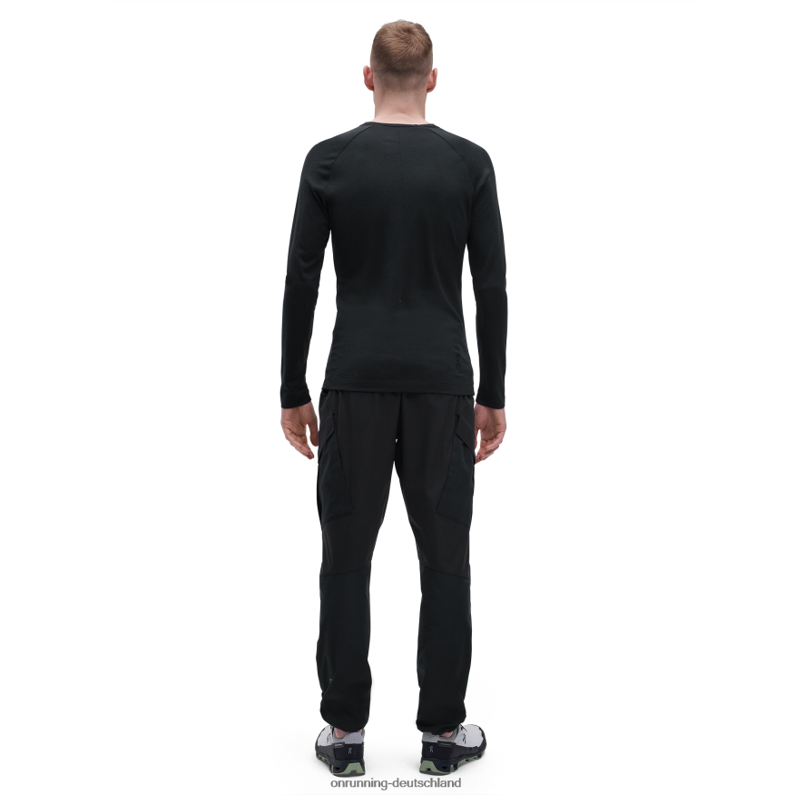 Männer 4TJ868773 Schwarz Merino-Long-T On Running