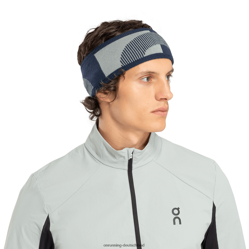 4TJ86896 Moos/Marine Explorer-Merino-Stirnband On Running