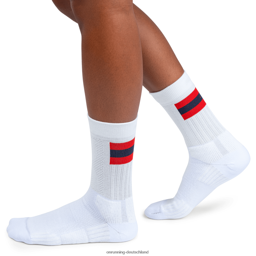 4TJ868496 weiß Rot Tennissocke On Running