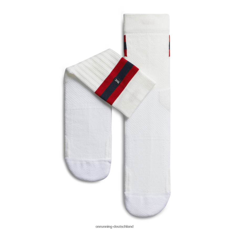 4TJ868496 weiß Rot Tennissocke On Running
