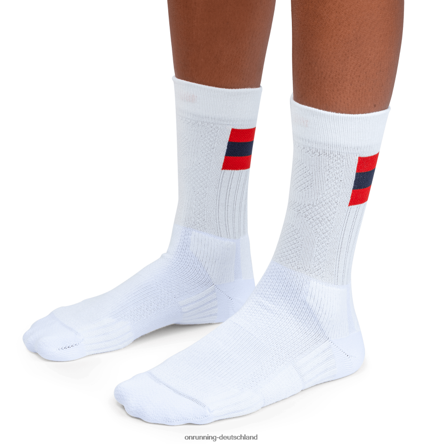4TJ868496 weiß Rot Tennissocke On Running