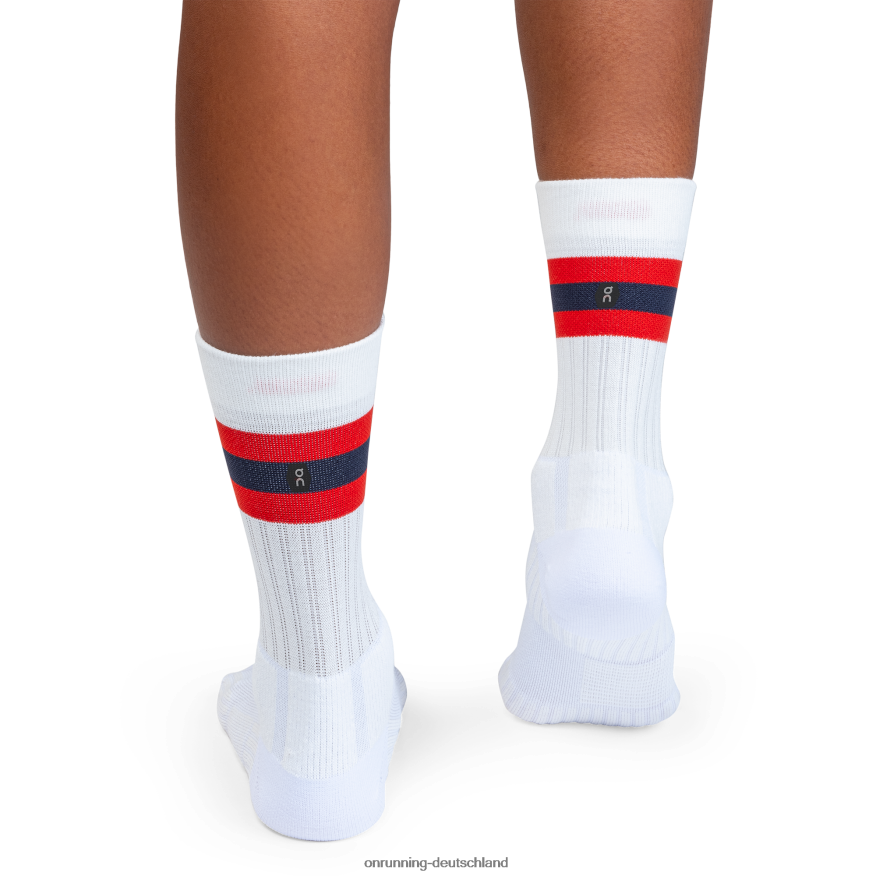 4TJ868496 weiß Rot Tennissocke On Running