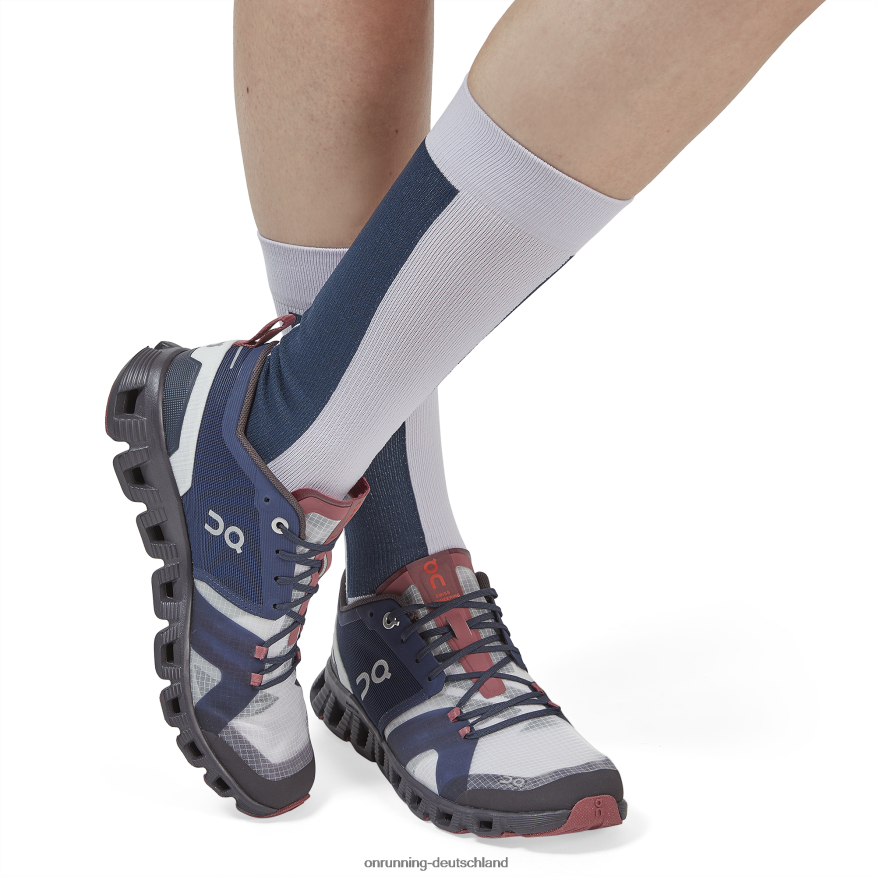 4TJ868514 Marine/Flieder hohe Socke On Running